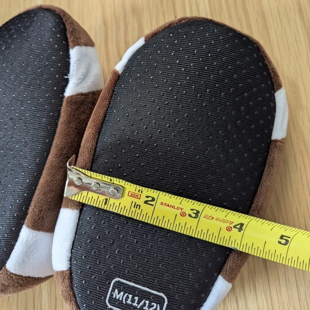NWT Kids Football Plush Mooshy Slippers (Various Sizes Available)